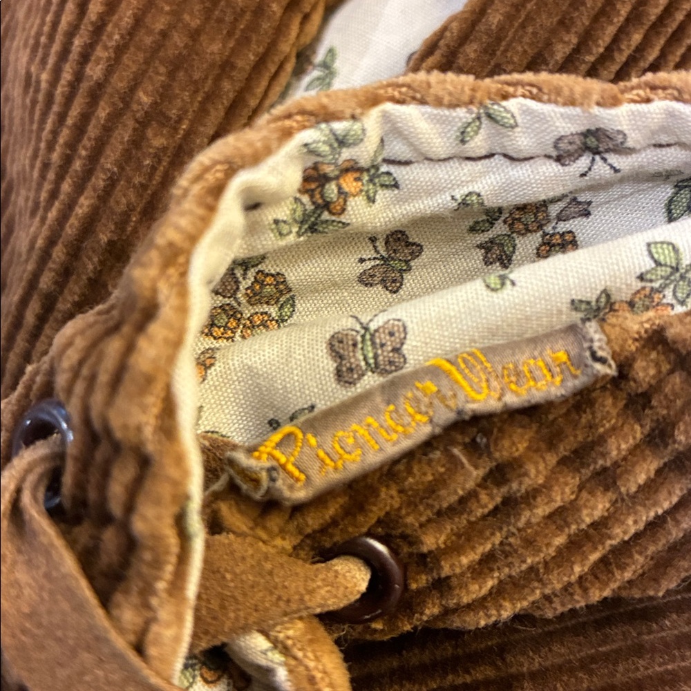Vintage Pioneer Wear Brown Corduroy Women's Vest Festival Hippie Bohemian - Picture 8 of 8